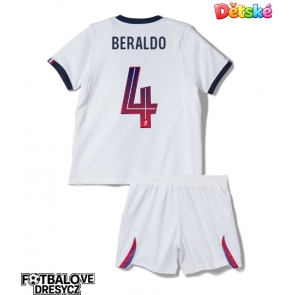 Paris Saint-Germain Lucas Beraldo #4 Dětské Venkovní dres komplet 2026-27 Krátký Rukáv (+ trenýrky)